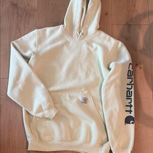 Carhartt Women's greenish Hoodie- medium